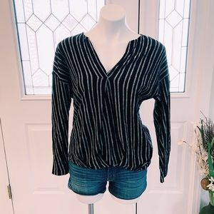 Lush Striped Long Sleeve Top